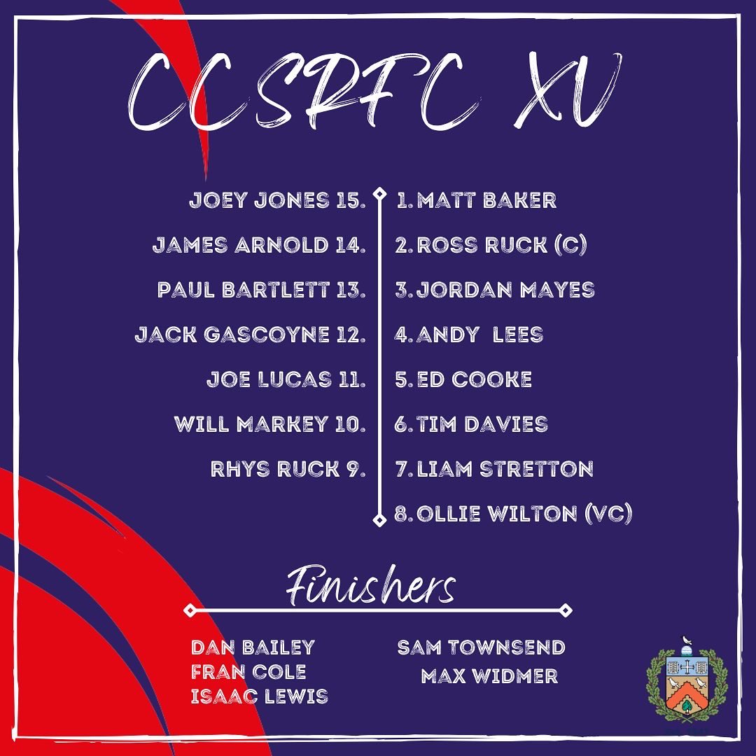 Cheltenham CS RFC (@ccsrfc) on Twitter photo π₯ Team News π₯
Hereβs your squad for our final home game of the season against <a href="/StroudRugby/">Stroud Rugby</a>
A crucial game for the boys in their push for the league title!
π CCSRFC, Tewkesbury Road, Cheltenham, GL51 9SL
β° 14:30 kick off
π» Bar open from 13:30 π₯ Team News π₯
Hereβs your squad for our final home game of the season against <a href="/StroudRugby/">Stroud Rugby</a>
A crucial game for the boys in their push for the league title!
π CCSRFC, Tewkesbury Road, Cheltenham, GL51 9SL
β° 14:30 kick off
π» Bar open from 13:30