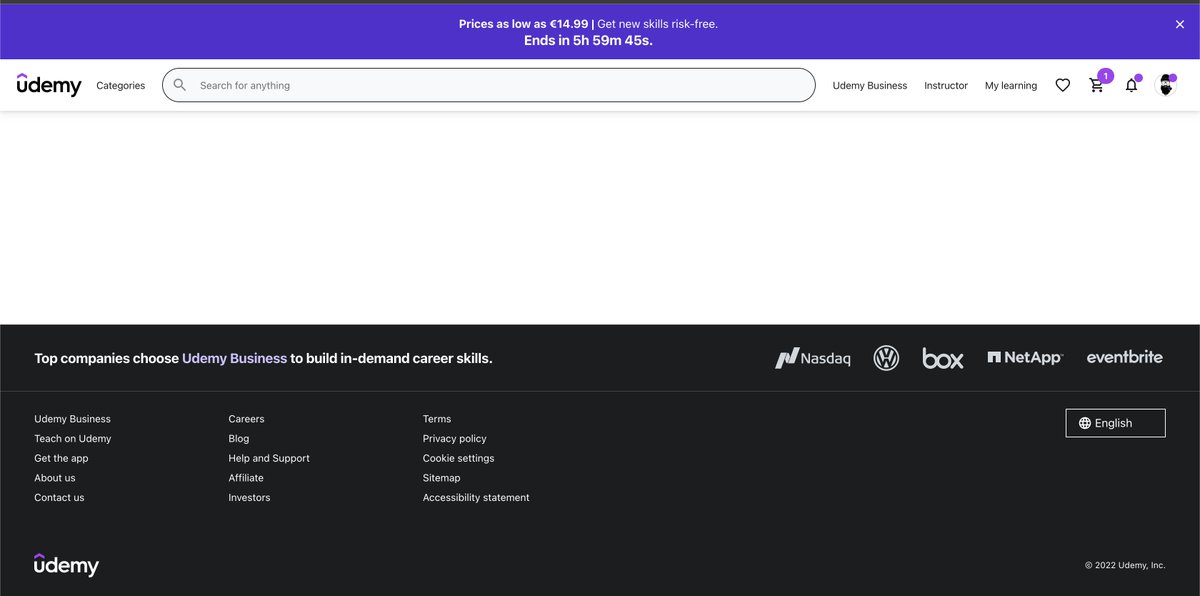 alex_van_dijk's tweet photo. @udemy 
After I search for 'Rust', when I clock on the course "Ultimate Rust Crash Course" from the search results, the course loads for a fraction of a second then disappears! Weird enough this doesn't happen with other courses. 
Just FYI. https://t.co/nsfVLiUn1Z