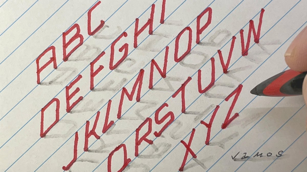 Alphabet letters in 3D