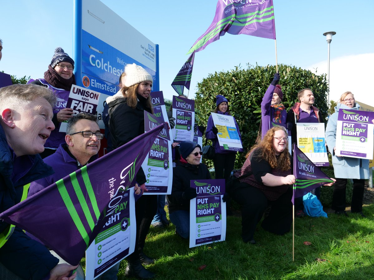 UNISONEastern's tweet photo. A brilliant (if chilly) morning outside Colchester Hospital campaigning to #PutNHSPayRight!

NHS staff should have a pay rise today but dithering by ministers means we won't even get an offer until May. Do you think staff deserve some extra cash sooner?

https://t.co/x00U3BJtNS https://t.co/6U5TvIK2YK