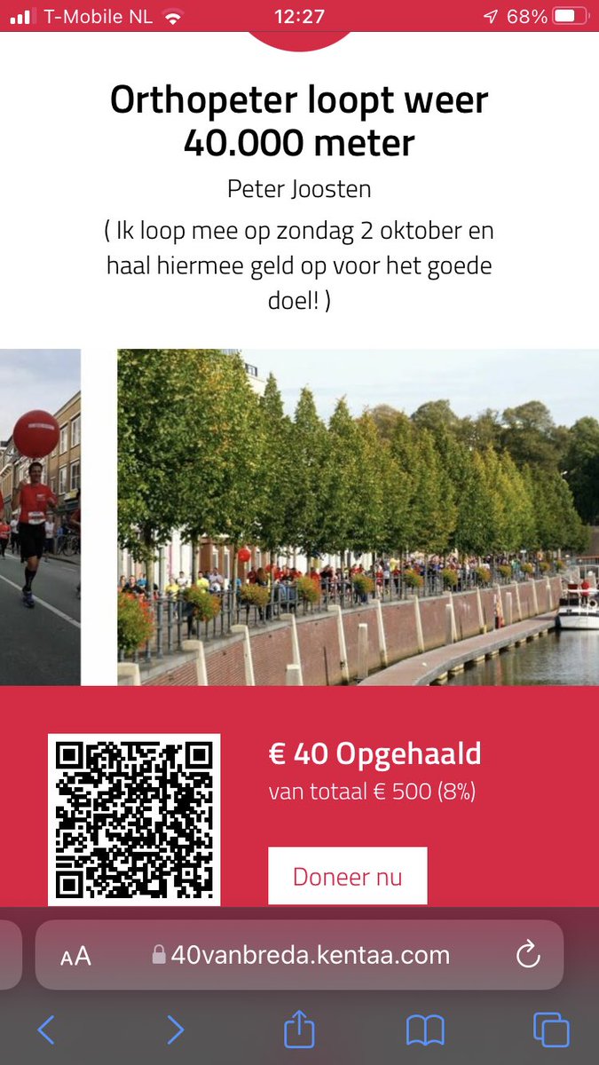 De 35e editie <a href="/SingelloopBreda/">Singelloop Breda</a> op 2 oktober: inschrijving start vandaag.
Ik ga weer voor de <a href="/40vanBreda/">40 van BREDA</a> , mooi vooruitzicht, wordt weer een prachtige dag in #Breda de Parel van het Zuiden.