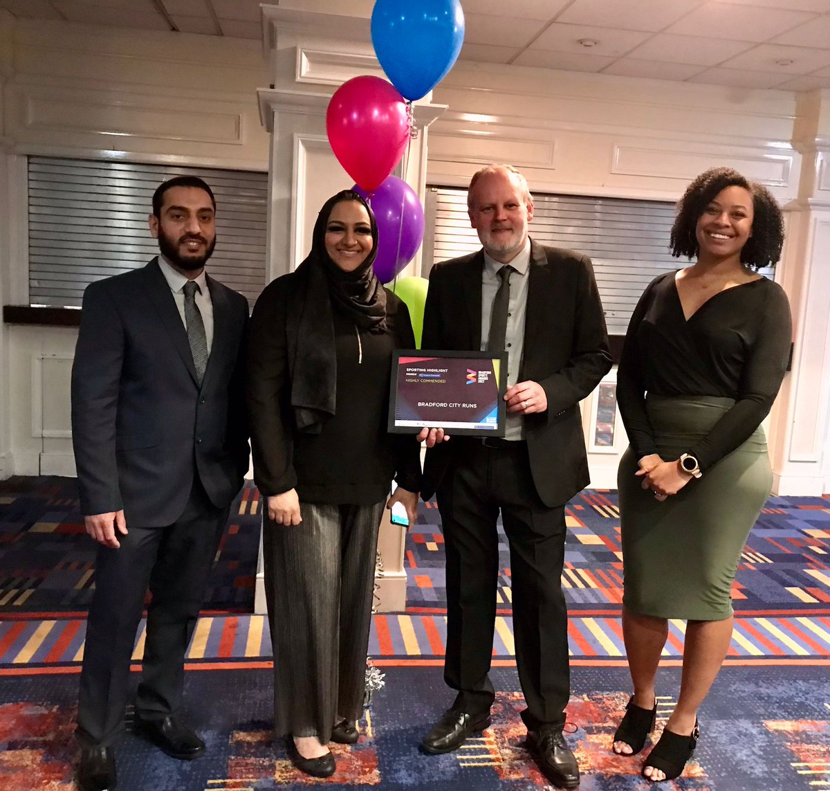 PaulEvo73's tweet photo. Great night at the @Active_Bradford sports awards. Well done to everyone recognised. Big thanks again to all partners who made the @bradfordmdc @BDCityRuns &amp; #HAF2021 #SummerOfFun events a success 👏 
@MyLivingWell1 @DoeParkWAC @Play_Bradford @zareenabano7 @JoinUsMovePlay #BSA22 https://t.co/M1BmodAEsS