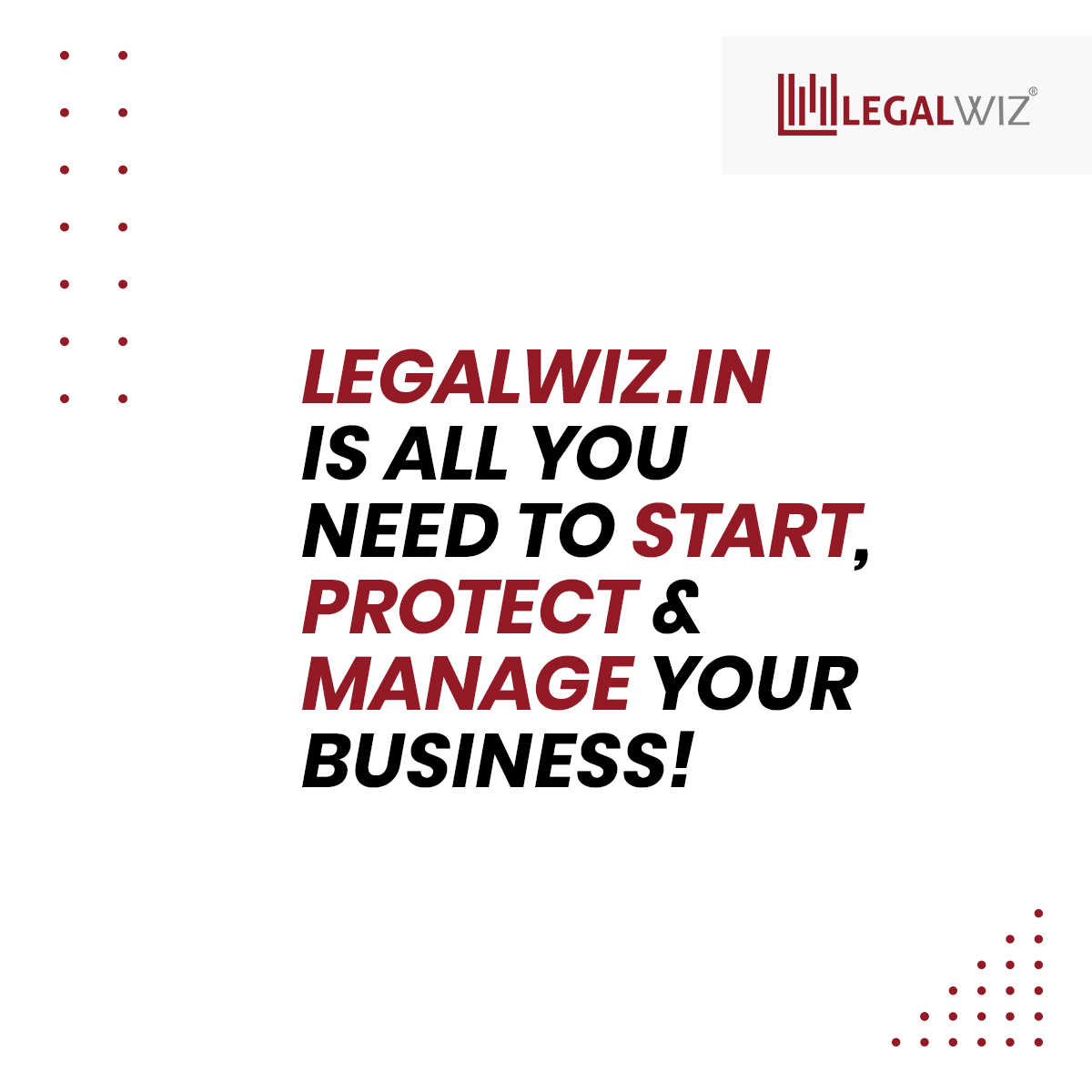 LegalWiz_in's tweet image. From the moment you begin with #companyregistration to managing everyday processes and #compliances, #LegalWiz.in is the only team of experts you need to on-board from day zero. Wish to safeguard your #intellectualproperty? We'll help you do that too! (1/2)