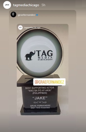 denisedescallar's tweet photo. Congrats Grae Fernandez! Best Supporting Actor #angsaiyoayakin #ASIAA #tagmediachicago #graefernandez #ABSCBN @JRBcreativeprod https://t.co/iiQ26Zn42I