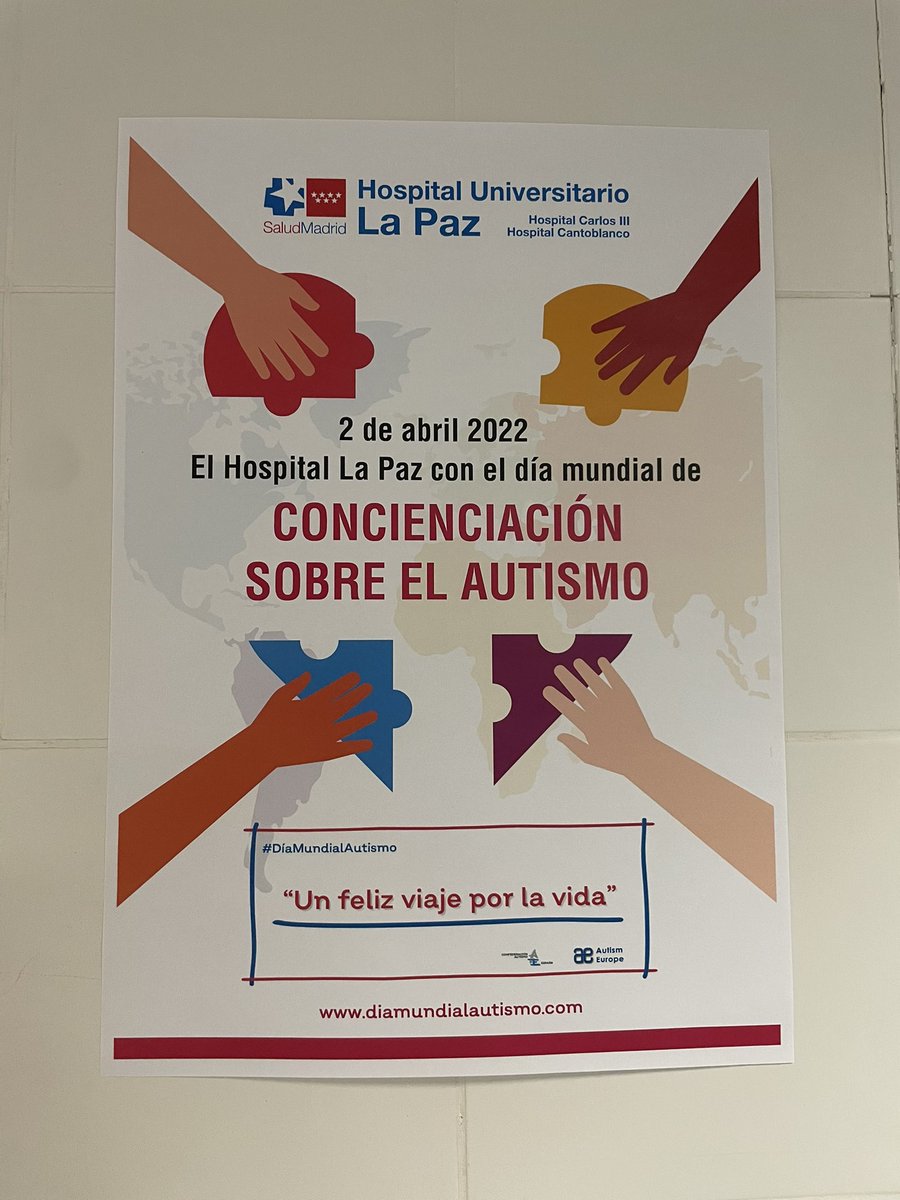 Nataly2811's tweet photo. Des la Urgencia de la paz rendimos un homenaje hoy a todos los pacientes con #TEA, estamos trabajando para hacer su asistencia sanitaria mas humana. Aprendemos de ellos cada día! #2DeAbril @HospitalULaPaz #Autismo2022 @info_quinta @Autismo_Espana @AutismoFESPAU https://t.co/Zm3lYmuhk5
