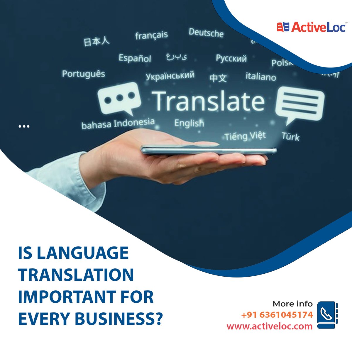 ActivLoc's tweet image. Check out our new blog and get to know the importance of languages translation for the global market? 
activeloc.com/why-languages-…
Speak to our solution expert now for more details!
.
.
#activeloc #languagetranslation #mobilelocalization #softwarelocalization #websitelocalization