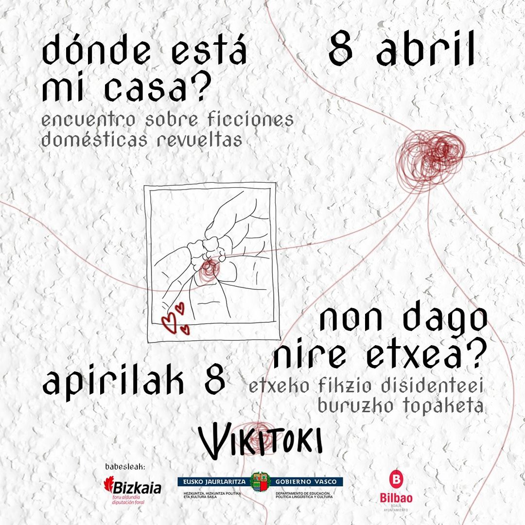 wiki_toki's tweet photo. ➡️ Encuentro sobre ficciones domésticas revueltas.

🗓 18h 30, Apirilak 8 Wikitokin
Non dago nire etxea?

Es un proyecto que pretende crear un lugar de encuentro para reflexionar sobre los imaginarios del hogar y las ficciones domésticas desde una perspectiva #queer.
#Wikiriki https://t.co/xRv78N4nvp