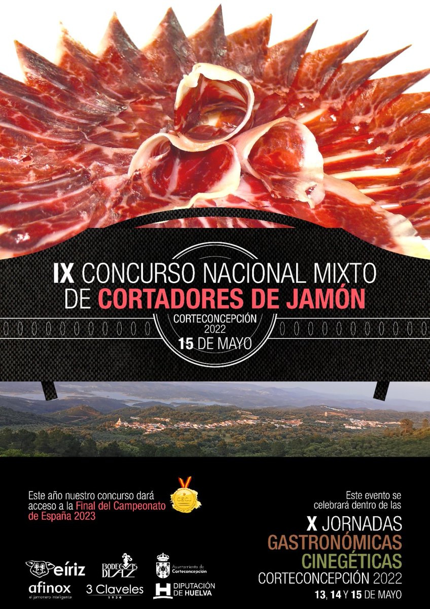 Jamon_Lovers's tweet photo. Ya está abierto el plazo de inscripción para el IX Concurso Nacional de Cortadores de Jamón de Corteconcepción 🔪🐽
Concurso Clasificatorio para el Campeonato de España 2023 🙌
¿Quieres participar? Te dejamos toda la información es este post 😜 https://t.co/Sgh97InSKP https://t.co/SoxLKoi0QM