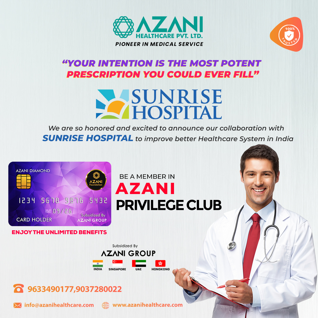 AzaniHealthcare's tweet photo. We are so honored and excited to announce our collaboration with Sunrise Hospital Changaramkulam to improve better Healthcare System in India - @AzaniGroup 😊

#SunriseHospital #Thrissur #Kunnamkulam  #Changaramkulam #Nannamukku #SunriseHospitalChangaramkulam #AzaniPrivilegeCard https://t.co/ngQKOwyxRl