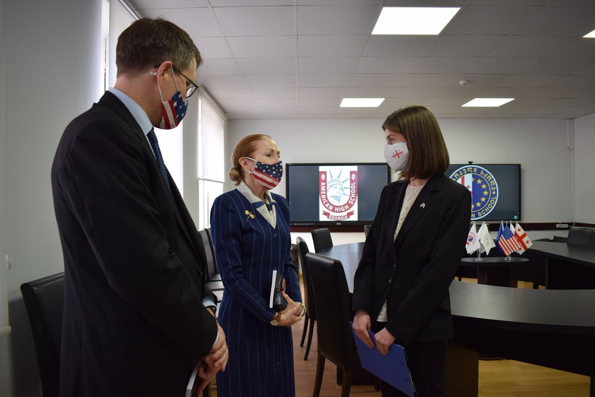 MKhatias's tweet photo. Honored and humbled to gift my book "U.S. #PublicDiplomacy in #Georgia: From Cold War to #StrategicPartnership" to the U.S. Ambassador to Georgia Kelly C Degnan and U.S. Cultural Attaché Christopher Anderson.🇬🇪🇺🇸 https://t.co/RtnzG7iXNy