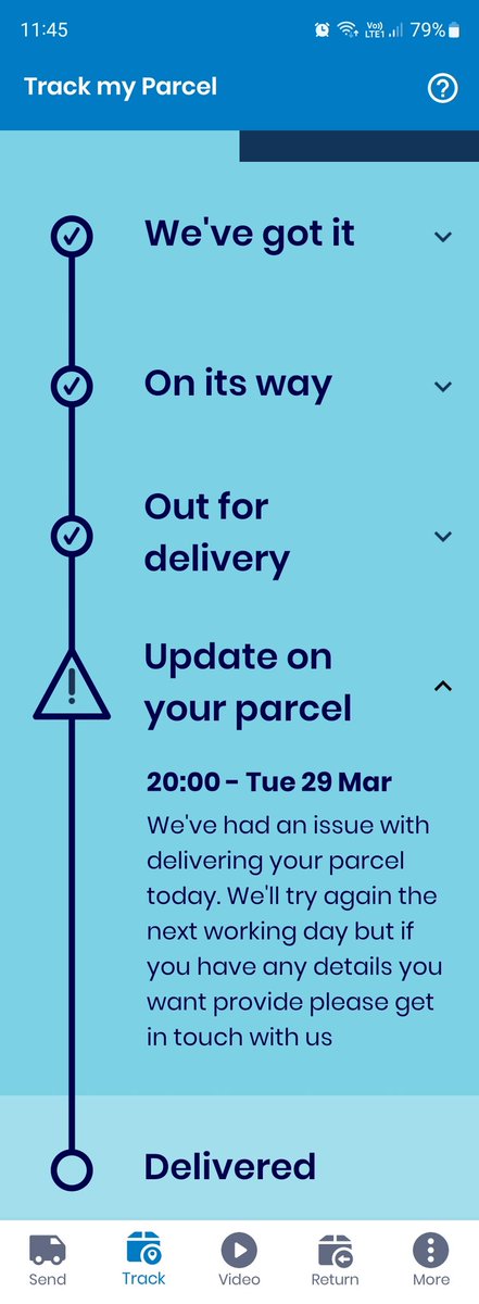 liambailey321's tweet photo. @Hermesparcels need to speak to someone about my parcel this was the last update I had and can't speak to anyone on the phone/online https://t.co/sVimc6FrC6