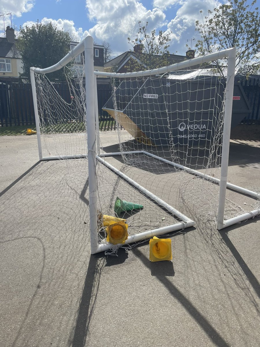 We are upgrading our goals and these two are up for grabs if anyone can make use of them. They are ‘well used’ but might be useful. Gates will open at 2.45pm. First come first served. (Cones not included). <a href="/DelaprePrimary/">Headteacher</a>