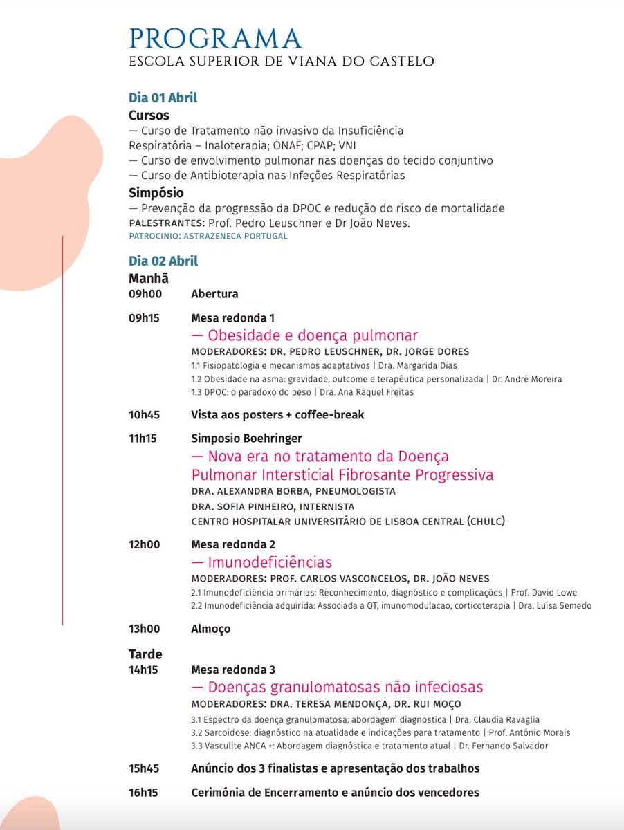 Agradecimento por poder participar e partilhar a nossa visão sobre “Obesidade e Asma” Parabenizo o Núcleo Doenças Respiratorias da Sociedade Portuguesa de Medicina Interna #SPMI amanhã, se o meu sangue não me engana 😃, estaremos em Viana #FMUP #CHUSJ #ISPUP