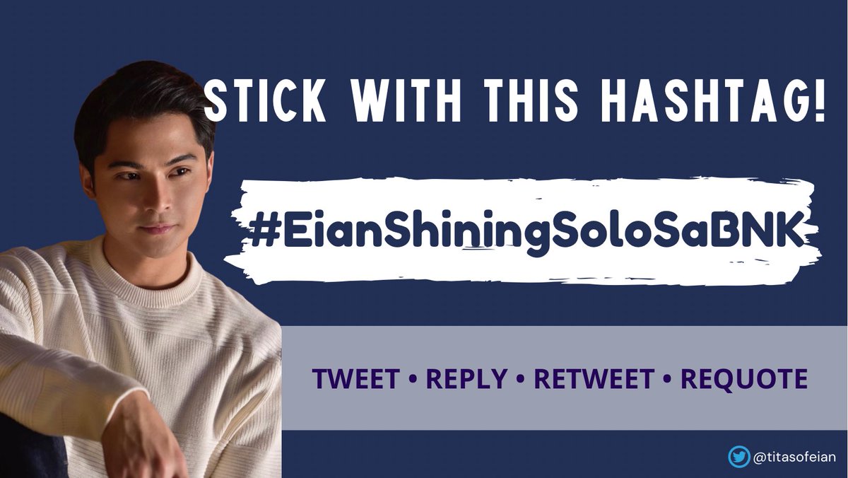 titasofeian's tweet photo. Stick with this hashtag! 
Let’s go, ocTOEs! 

#EianShiningSoloSaBNK https://t.co/qLLP14EChZ
