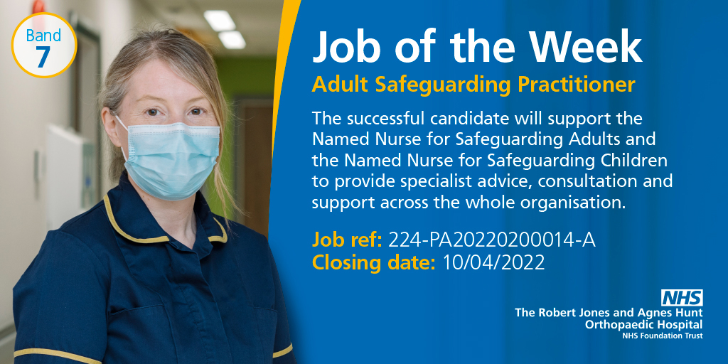 RJAH_NHS's tweet photo. We're currently recruiting an Adult Safeguarding Practitioner. More here: https://t.co/7nbrBYdWWF

The post holder will ensure that statutory obligations are met whilst driving forward the safeguarding agenda.

All our current vacancies can be found here: https://t.co/yAJmNG15Wp https://t.co/F7KmoaBEfz