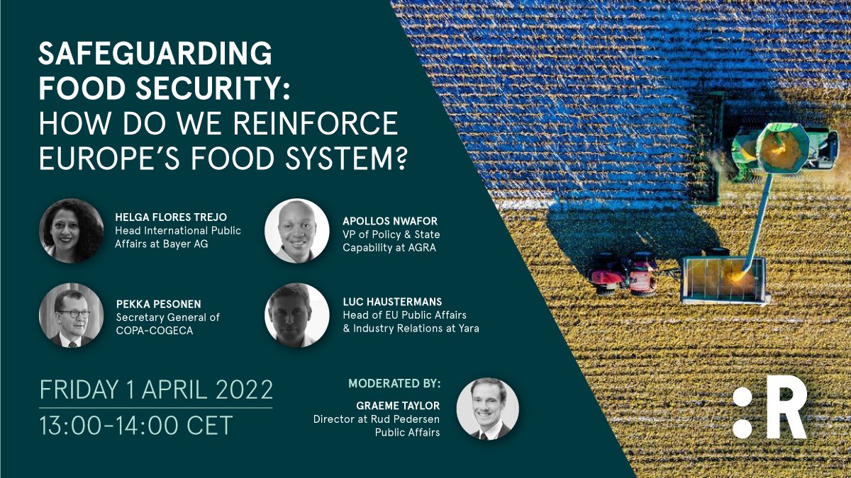 🔴 LIVE NOW 
Our webinar "SAFEGUARDING FOOD SECURITY: How do we reinforce Europe’s food system?" 🌾
Hear experts' perspectives on the EU's food security package by joining us at the following link: event.webinarjam.com/go/live/221/py…