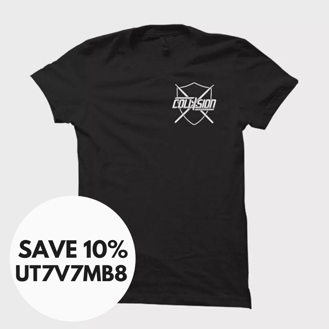 In the words of Bieber, "Swag, swag, swag on you"⁠
⁠
SAVE 10% ON ALL ORDERS BY USING CODE UT7V7MB8 WHEN YOU CHECKOUT AT THE @collisiondrumsticks ONLINE STORE 🙌🏼🔥🥁⁠
⁠
Cheers, Josh