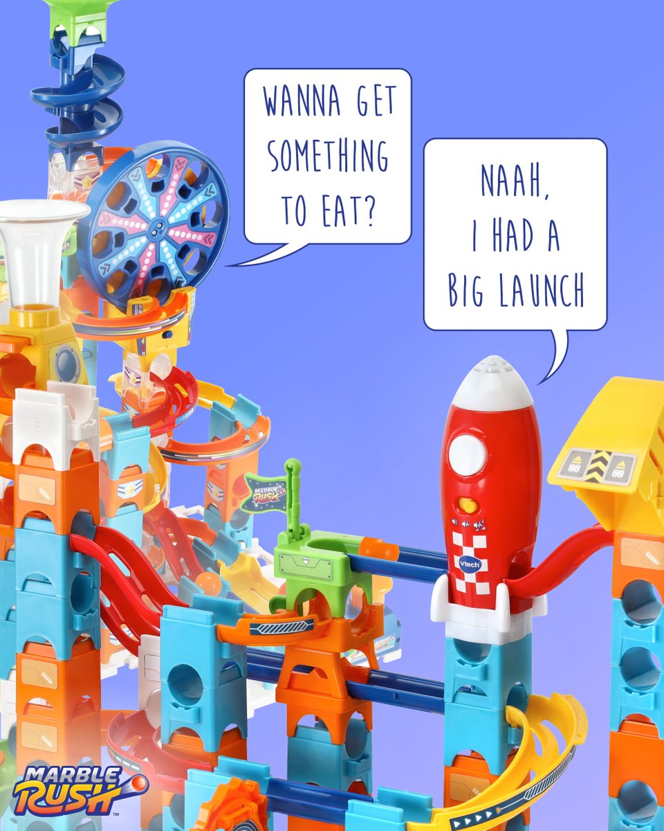 vtechtoys's tweet photo. Marble Rush... they'll have you rolling.
(Happy April Fool's Day.)
🎡🎢🚀
#VTechToys #MarbleRush https://t.co/kjIIa4CeKQ