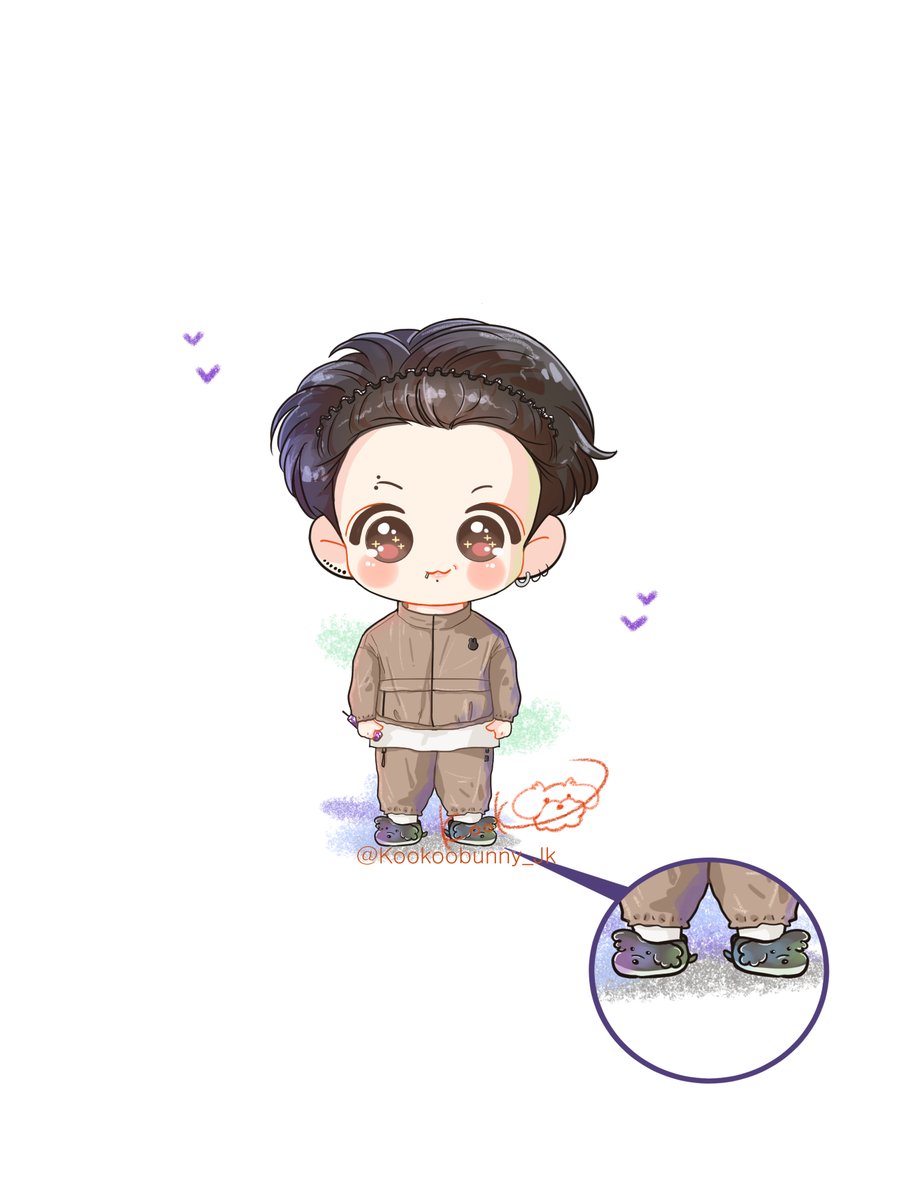 「리허설 꾸꾸🐶  
말티슈즈💜

#정국 #jungkook #JUNGKO」|꾹꾸바니のイラスト