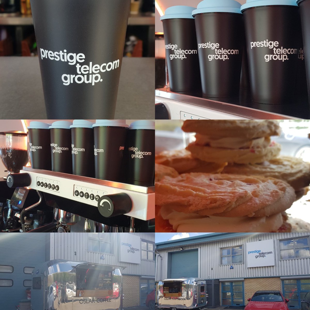 OSLARCOFFEE's tweet photo. Today we're back #prestigetelecomgroup providing a much needed #caffiene fix for everyone &amp; some rather tasty G I A N T Viennese Whirls which are going down a T R E A T 😋💥🚀☕

#oslarcoffee 
#prestigetelecomgroup
#corporateevents
#havecoffeewilltravel 
#airstreamcoffeebar 

Jay https://t.co/470vYGhVGe
