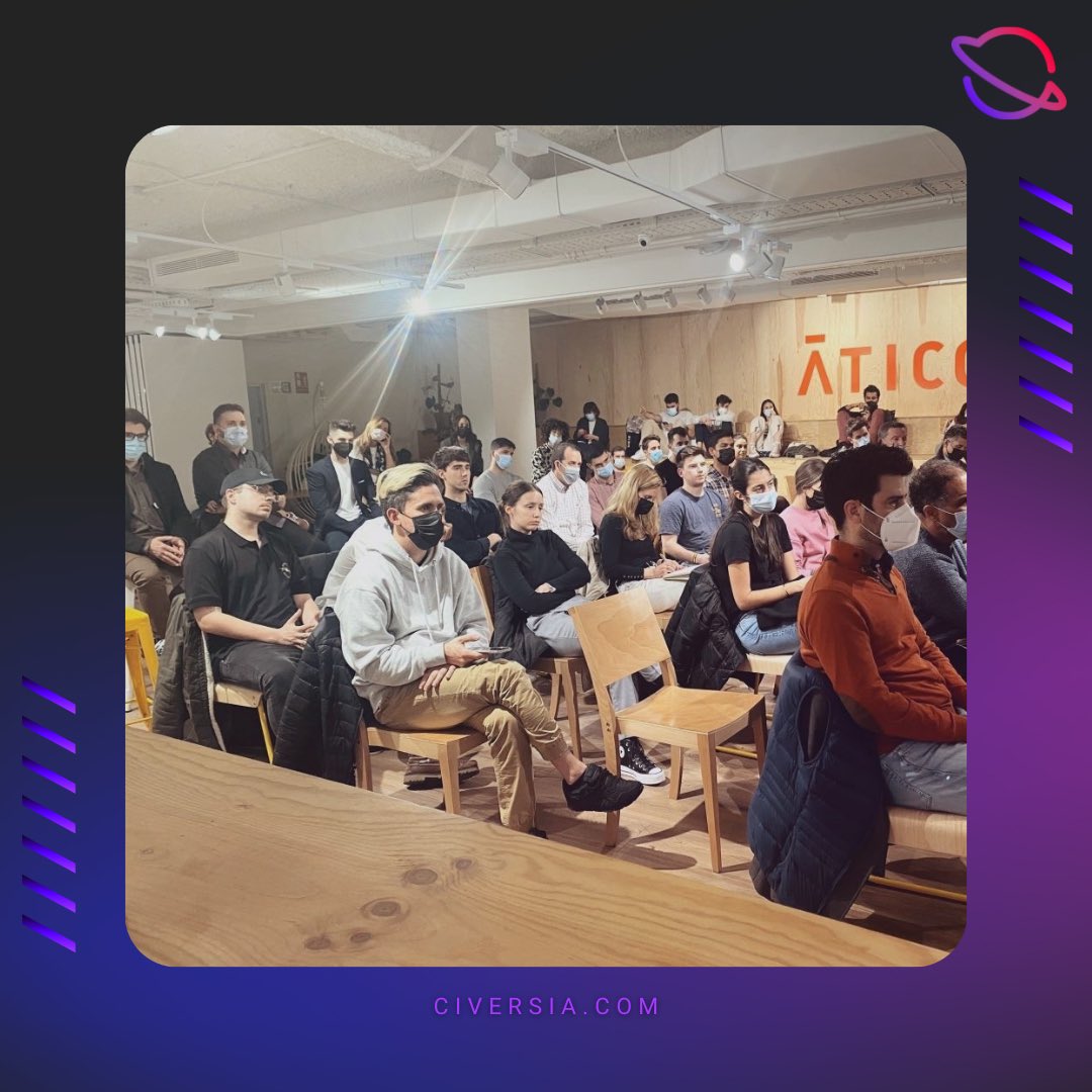 civersia's tweet photo. Hace unos días estuvo el equipo de Civersia en una charla muy agradable sobre el #Metaverso organizada por @spanishstartup_ 

Un placer ❤️ y Gracias a todo el equipo #civersia https://t.co/y7wgGrsyzJ