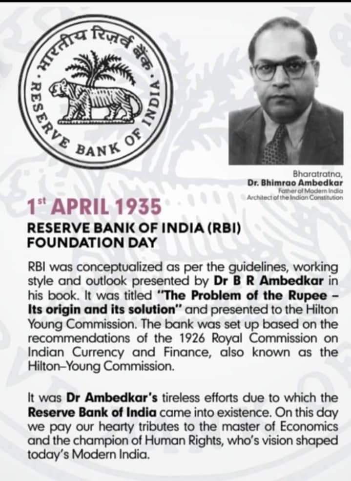 🙏🙏 jai bhim
#RBIFoundationDay