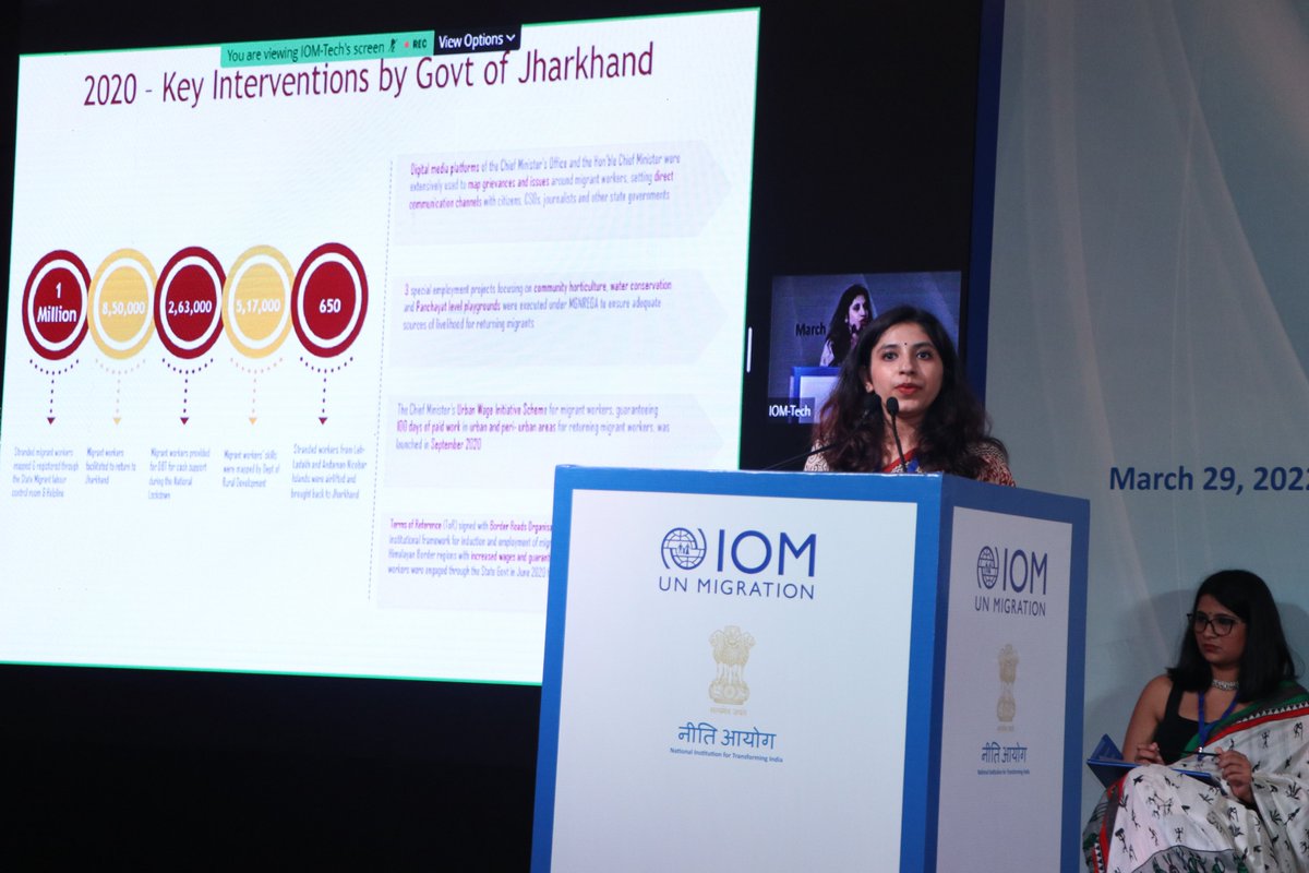 IOM_India's tweet photo. 7. Jhoomar Mehta, Govt. of Jharkhand

“We knew that we had to plan in advance, put processes in motion for those who would be coming, absorb them in the local economy and have a good source of livelihood".

@MehtaJhoomar @pdag_india @srmi_jharkhand https://t.co/f5LnfRPXRX