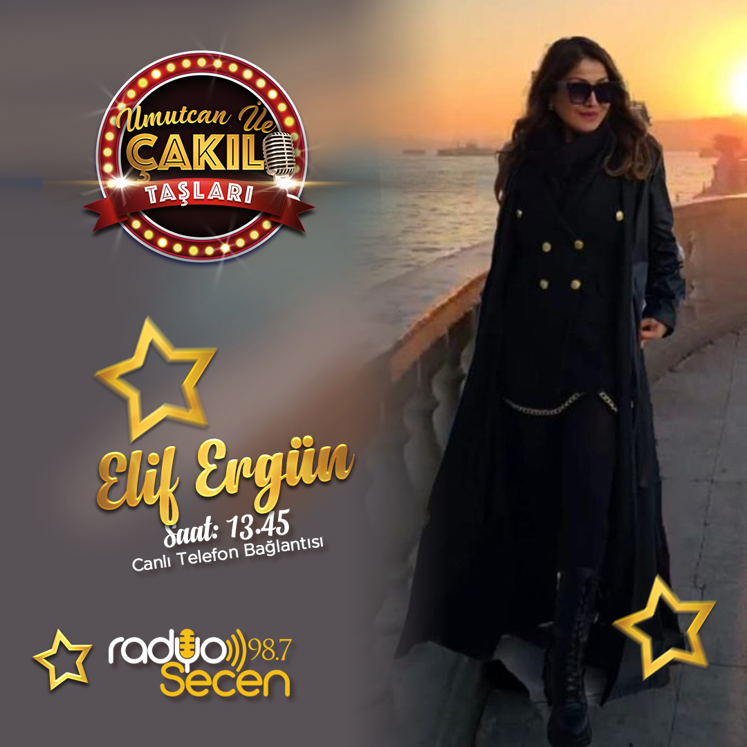 📍"Umutcan ile Çakıl Taşları" Canlı telefon bağlantısında konukları
Elif Ergün - 13.45

Müzik dolu sohbetleri kaçırmayın 😊

📆 02 Nisan Cumartesi
🎧 12.00-14.30
☎️ 0530 151 20 69
radyosecen.com