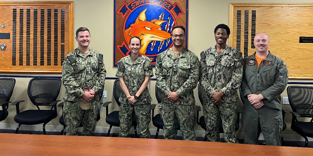 #HSM74, the “Swamp Foxes,” hosted several junior officers of Region Legal Service Office Southeast on March 29. The morning began with flight training at the Paul Nelson Helicopter Training Facility on board Naval Air Station Jacksonville.