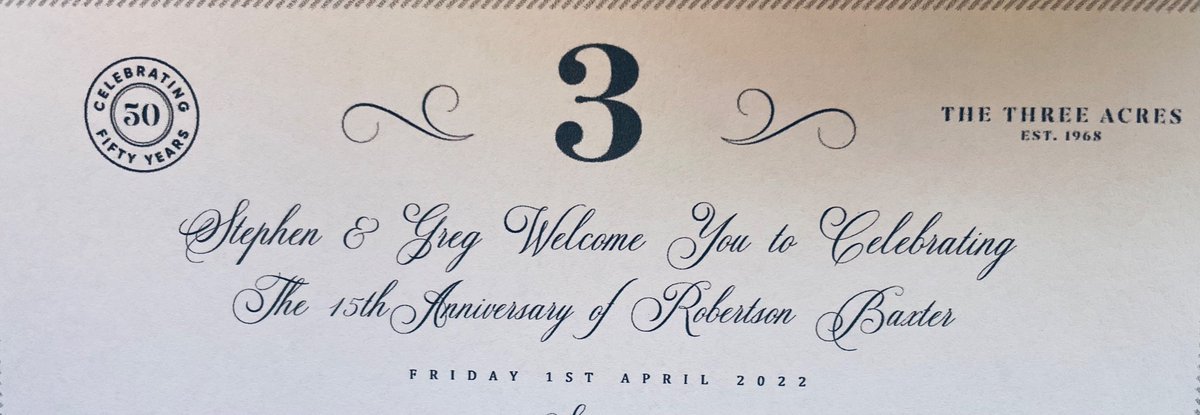 Stephen_Baxter's tweet photo. The scene is set for the 1️⃣5️⃣ anniversary celebration with the @RobertsonBaxter team at @3AcresInn this afternoon…

#financialplanning #yorkshire 

🍾 https://t.co/wguX8Ddfcq