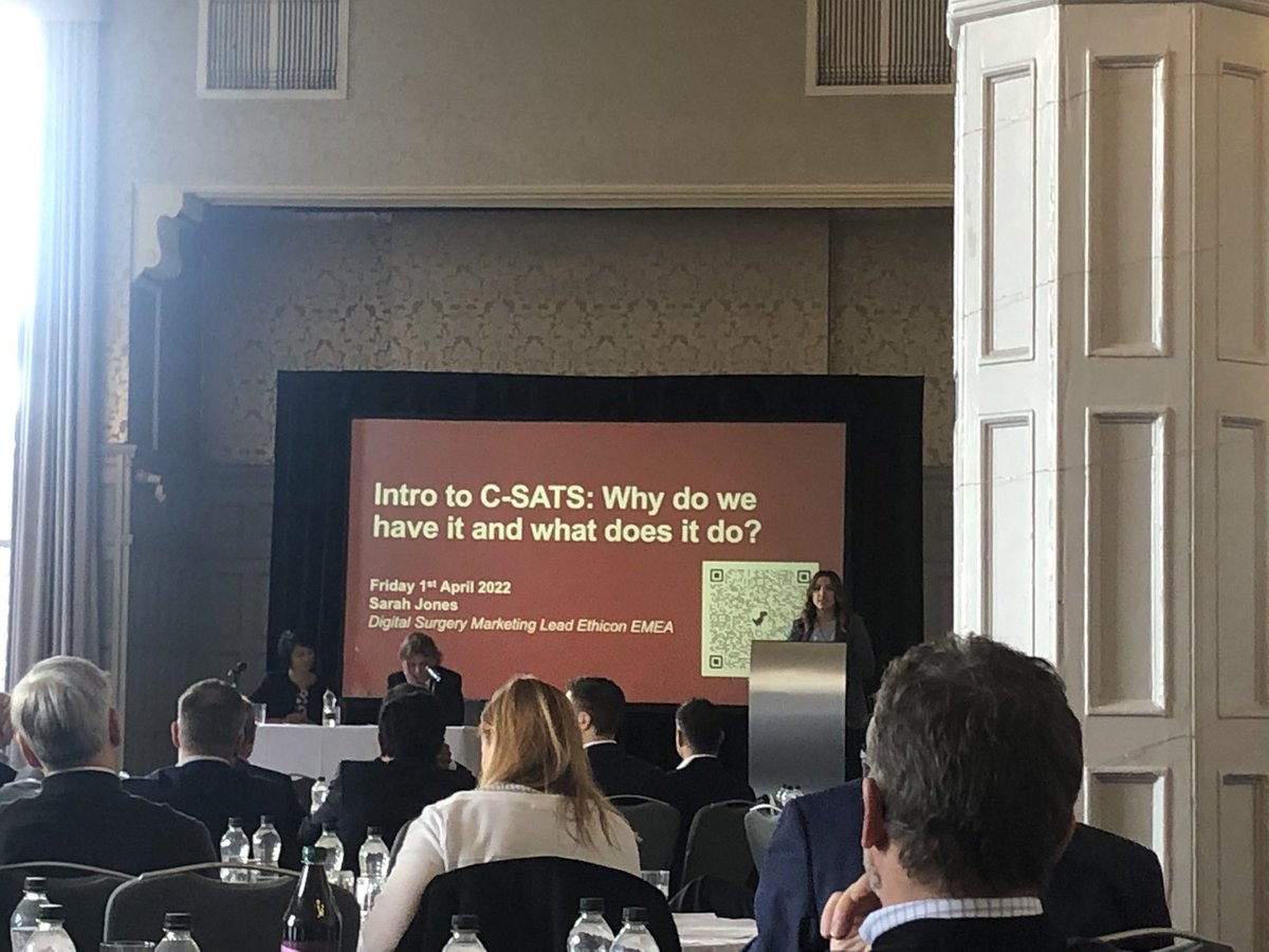 DoshiShanta's tweet photo. Really enjoying today so far @ACPGBI. Sarah Jones just taking the stage to discuss C-SATS. Please come and say hi at our stand, look forward to seeing everyone 
#ethicon #acpgbi #colorectalsurgery https://t.co/ZlECUxuze5