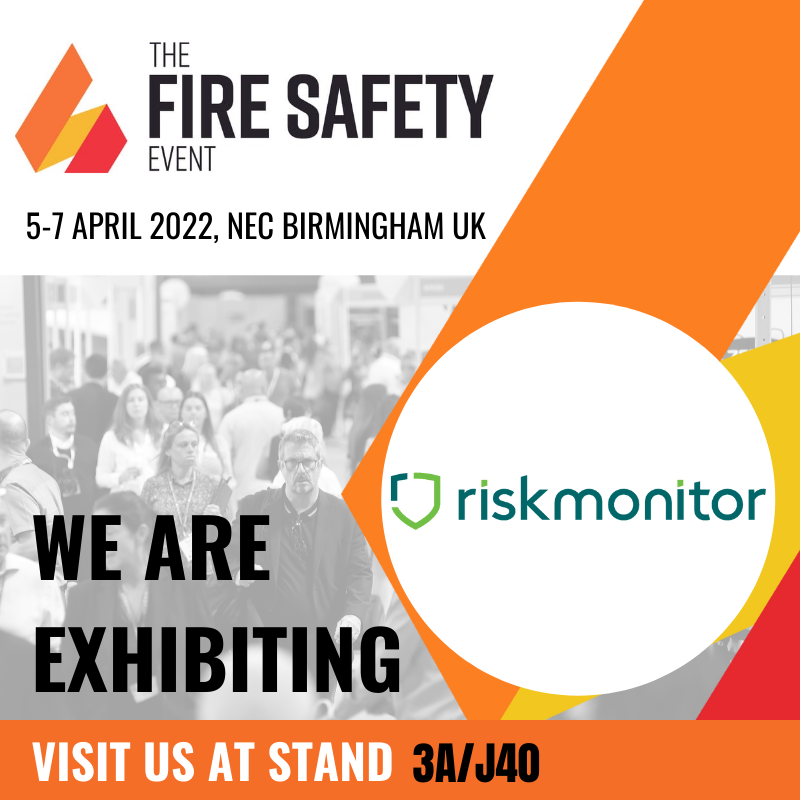 Just a reminder Riskmonitor will be exhibiting at The Fire Safety Event 2022 next week. (Tuesday - Thursday)

You can find us at stand: 3A/J40 - So make sure to stop by for a chat if you're attending. 😊

Hope to see some of you guys there!

#FSE2022 #TheFireSafetyEvent2022