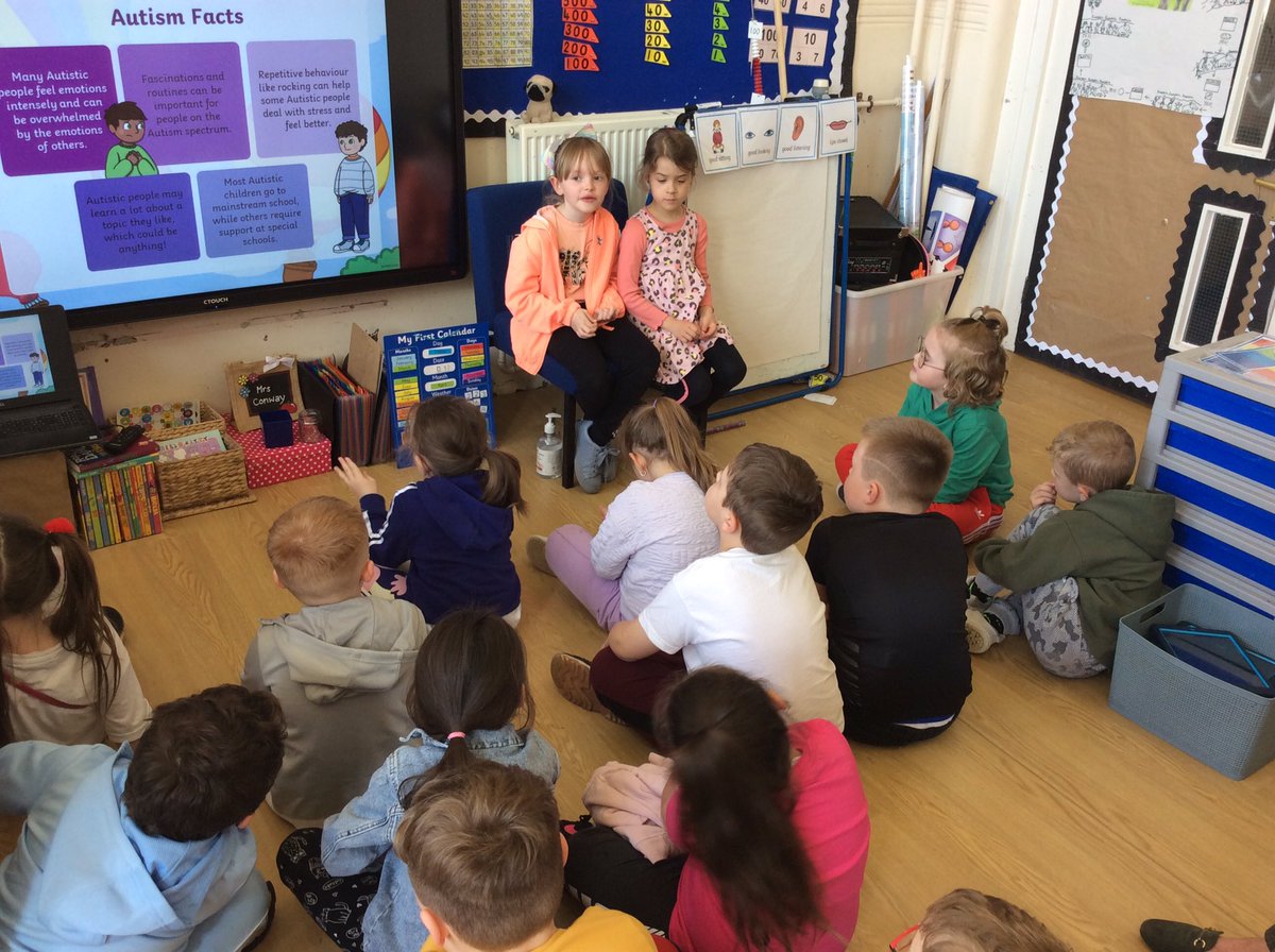 MrsConway01's tweet photo. Today we had the pleasure of two young ladies sharing their experiences of siblings with Autism. We shared a PowerPoint and found facts about celebrities with Autism @fcwpa @SharonPascoe123 @SusanBoyle #SatoshiTajiri (Creator of Pokemon) https://t.co/UGgBvsZUa6