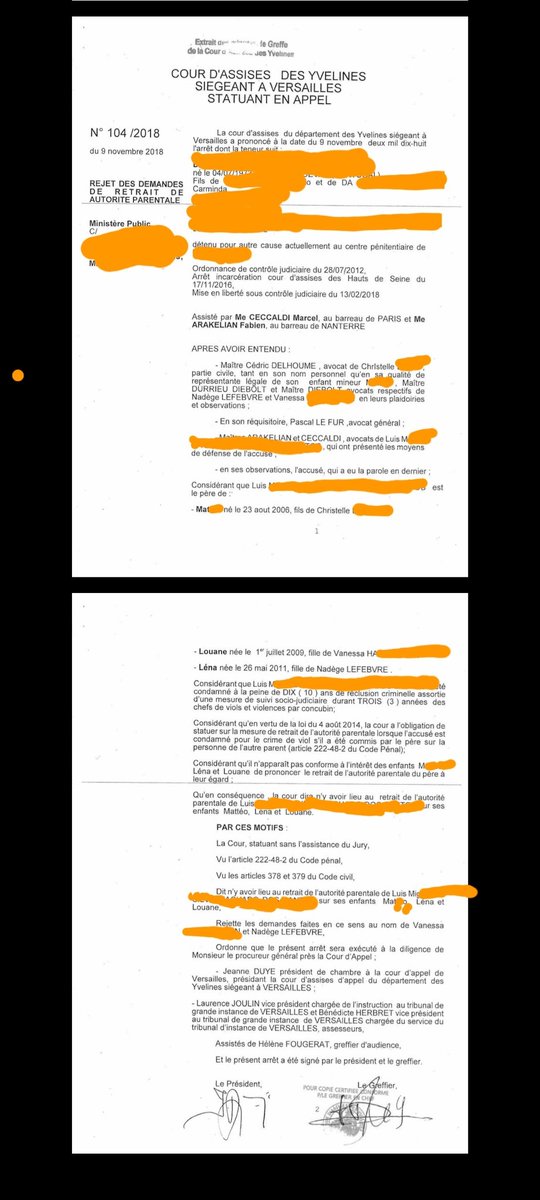 nanouch1226's tweet photo. Ps surpris. Je prtg pour la 1' fois le REFUS du retrait du droit parentale sur ma fille et ses autres enfants.Malgré 12a de condamnation.12a 1er procès. 10a en appel.3eme procès assises pr une nlle victime il a pris 8a.Pas de cumul donc 6a confondu il fera 10+2.Refus du retrait👏 https://t.co/3v02862BI0
