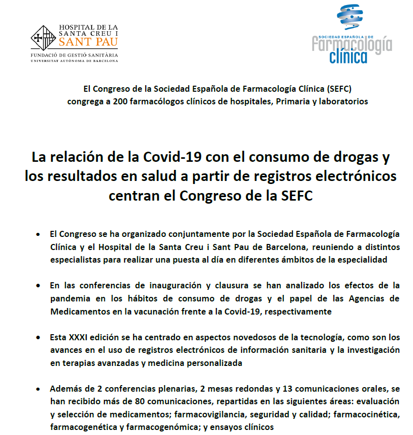 Sociedad Española de Farmacología Clínica (SEFC) tweet media