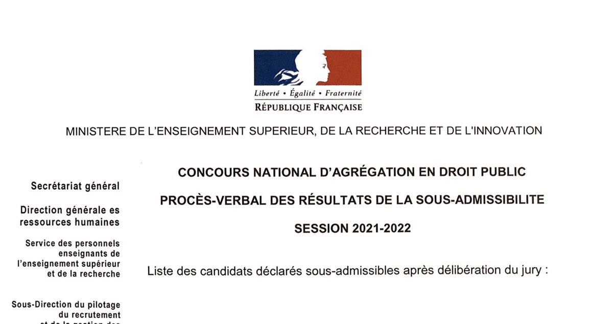 GClamour's tweet photo. Félicitations aux candidats sous-admissibles au concours national d’agrégation en droit public, notamment aux docteurs de notre @Faculte_DSP_UM : @bousquet_jeremy, Martin Morales, Léa Navel et Sylvie Salles.

https://t.co/0994bOeyCV https://t.co/h6kbtWg1W9