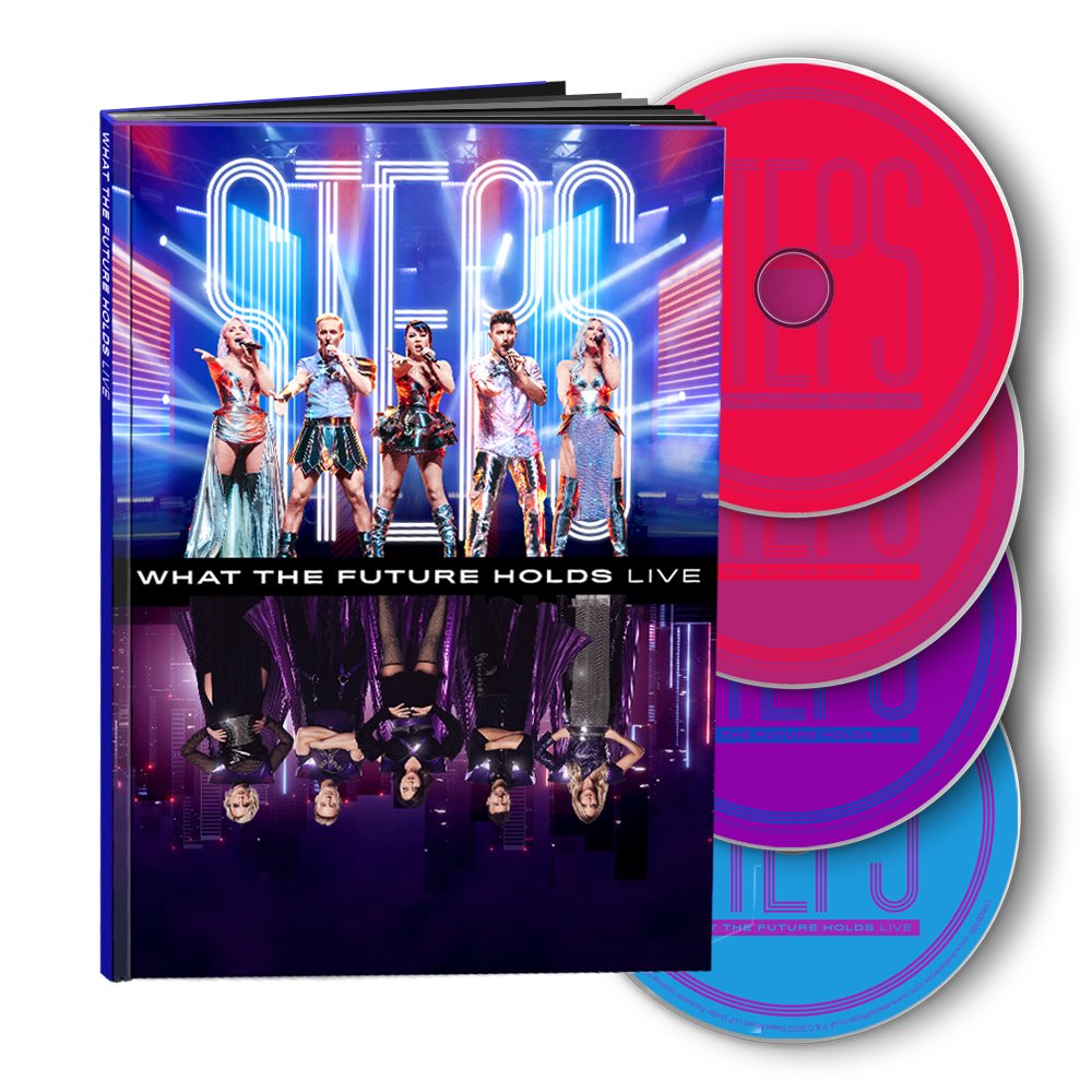 OfficialSteps's tweet photo. COMING SOON!! Relive our #WhatTheFutureHolds 2021 arena tour, recorded &amp; filmed at at @TheO2 London last November on DVD, BluRay, CD &amp; limited edition boxset with exclusive photo book. Preorder here: https://t.co/d1Mw2BHfSg 🎥💿 https://t.co/P6K7sIVK0W