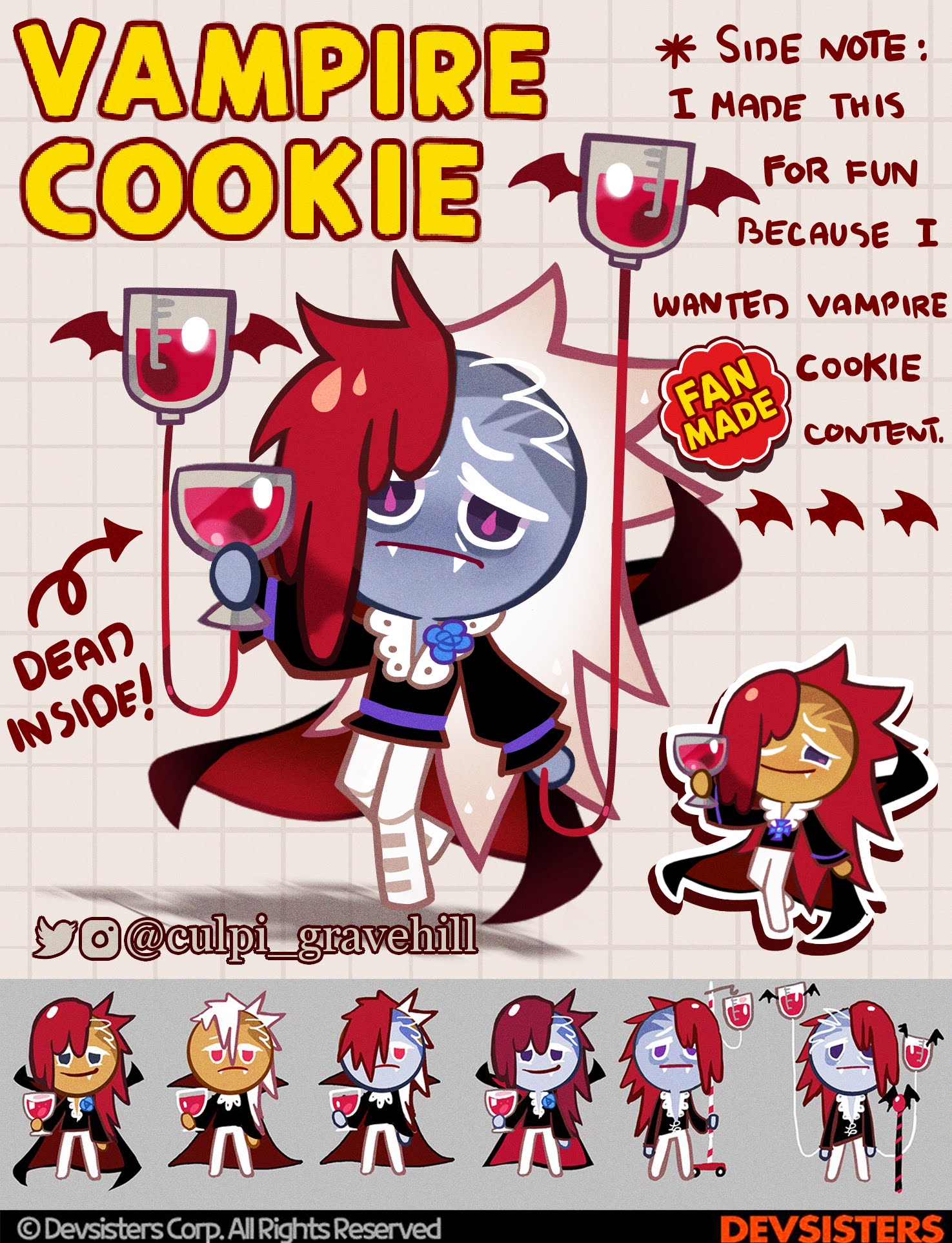 𝐃𝐚𝐦𝐢𝐞𝐧 𝐆𝐫𝐚𝐯𝐞𝐡𝐢𝐥𝐥 on X: Official Vampire Cookie  content⁉️⁉️SIKE! Its a fan-made costume I drew for him based off his  concept art🦇🖤 cookierun crk cookierunkingdom vampirecookie fanart  t.coiWZ6DAyWQo  X