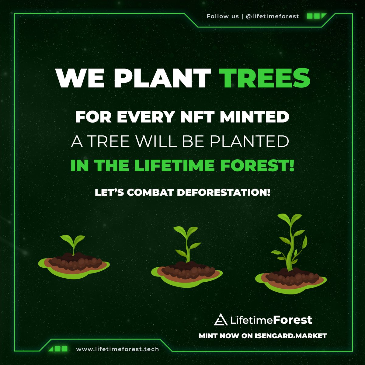 LifetimeForest's tweet photo. Let's combat deforestation! 🌳
For a greener landscape and a healthier environment 🌞

Join Discord: https://t.co/MbL0NA0AX2
Mint Live: https://t.co/1cv39dn1M8

#ElrondCommunity #ElrondNFTs #ElrondNetwork #NFTs #NFTCommunity https://t.co/piaecOpkpM