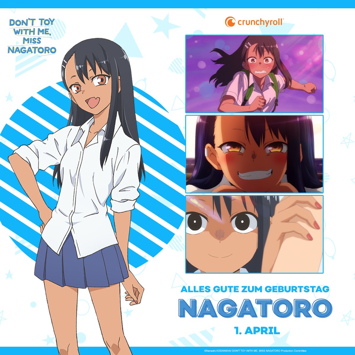 Crunchyroll_de's tweet image. Welcher Tag wäre besser als Geburtstag für sie geeignet als der 1. April? 🤭

Alles Gute, Nagatoro🎉