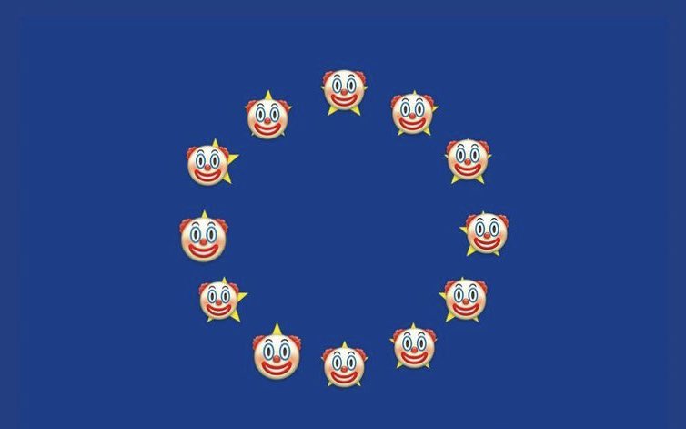 BitcoinDebbi's tweet photo. Clownsverein #EU https://t.co/3fd1TyEuFe