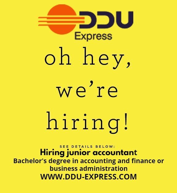 We are HIRING!
Share your resume to ddu@ddu-express.com
