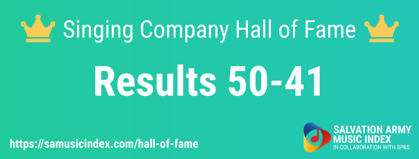 HALL OF FAME RESULTS!

Coming in at 43, we have 9 songs including a first appearance from General John Larsson, who was Promoted to Glory just 2 weeks ago, with 'Bill Booth's Army' from 'The Blood of the Lamb'.

See all the first set of results here: samusicindex.com/hall-of-fame/v…