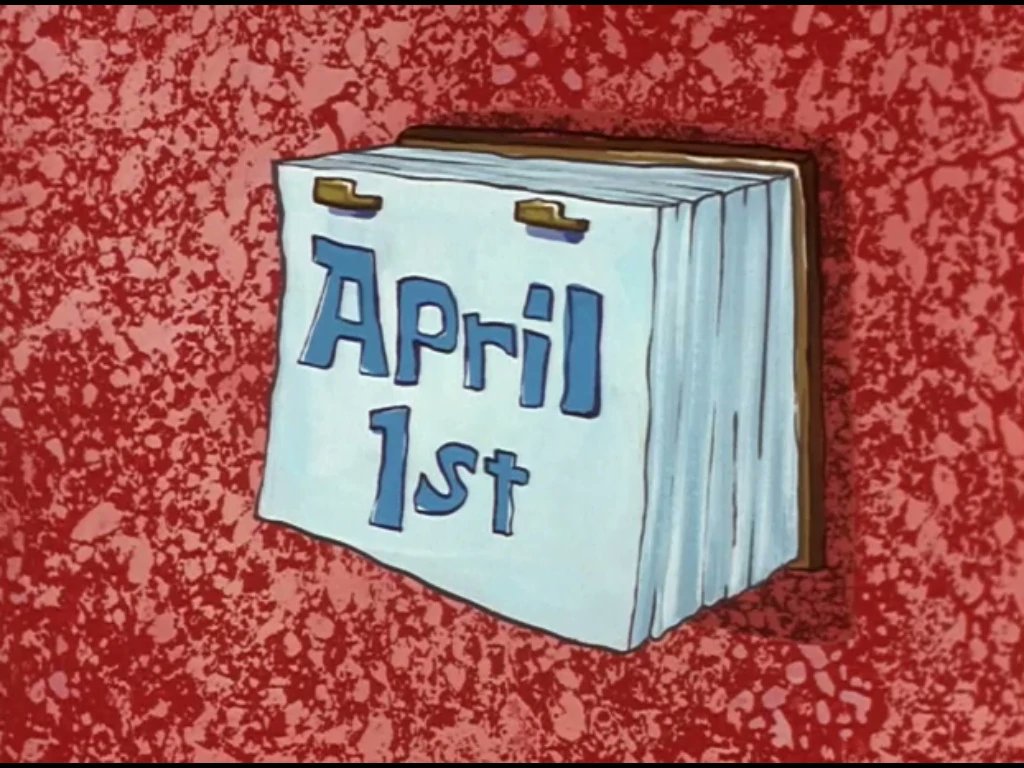 SBKCO_Africa's tweet photo. Whatever you do today, don't believe everything you hear today, even this tweet.
#AprilFoolsDay
#spongebob #SpongeBobSquarepants #nickelodeon
#krustycookoff #krustycookoffAfrica #CookingGames https://t.co/V60q5WKUT8