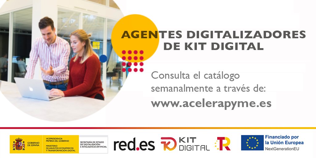 redpuntoes's tweet photo. 🔴¡Ya puedes consultar los nuevos agentes digitalizadores de #KitDigital que se han incorporado al listado!

Cada semana se actualiza el catálogo con nuevas empresas digitalizadoras. Consúltalo: https://t.co/ZnTgulJfNR

#PlanDeRecuperación #NextGenerationEU @_minecogob @SEDIAgob https://t.co/lXagWmYvEw
