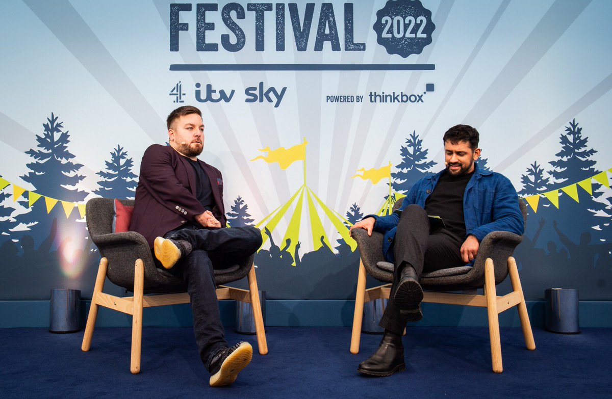 TheBigTVFest's tweet photo. Our final speaker is the incredible @Alex_Brooker , chatting with Cimran Shah, Commissioning Editor, Ch 4 #btvf #bigtvfestival 📸@WHLJohnston https://t.co/g8DrYzys1Z