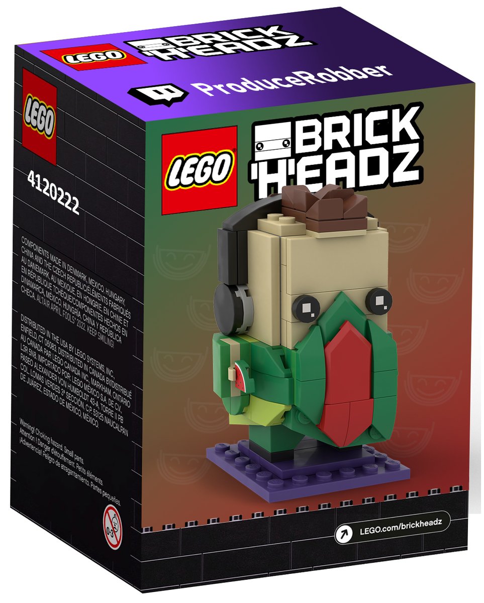 AL7AIR's tweet photo. Hey @Its_Bitz, have you seen the new Twitch Brickheadz Lego just announced? #MelonHouse https://t.co/mmFUIWe8fm