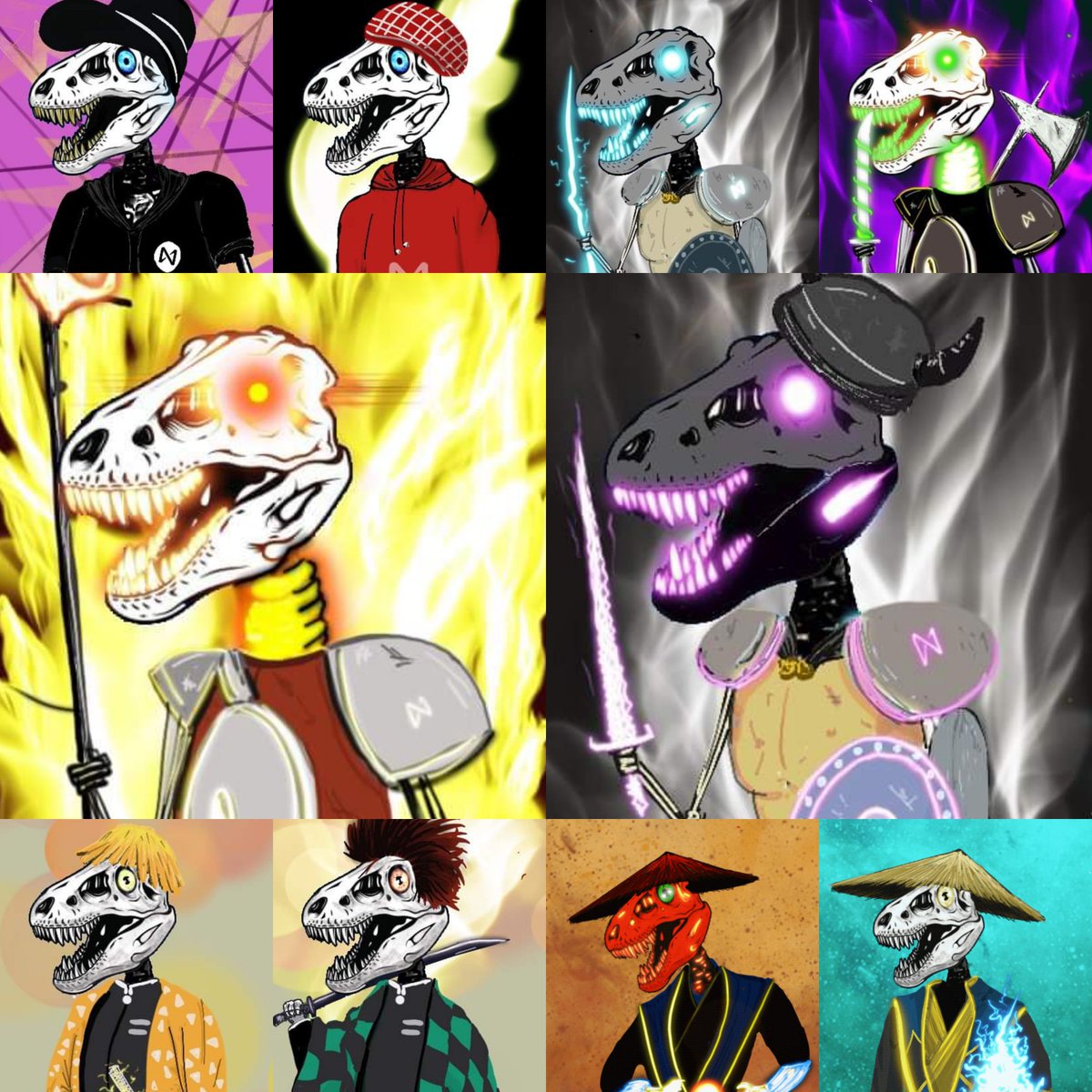 Jod52660491's tweet photo. NEAR DINOSOR collection 
 skull Dinosor from vast different traits available; hand drawn and specially created to suit your liking.

#NFTCommunity #NEAr #NEARProtocol  #NFT https://t.co/rICWWptP31