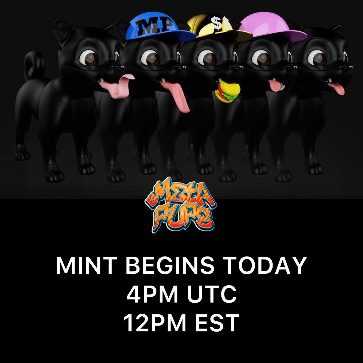 #METAPUPSCLUB MINT IS TODAY 4PM UTC, 12PM EST. LFG! 🐶💥

Public Mint link: metapupsclub.com

#metapups #nfts #nft #mpc #nftdrop #nftmint #nftlaunch #nftcollection #nftcollector #thegame #nftcommunity #ethereum #eth #DAO #crypto