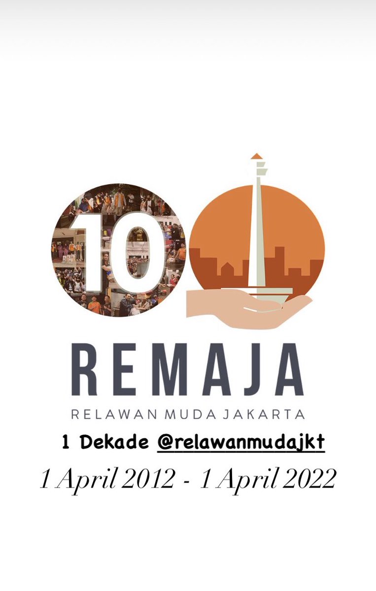 1 Dekade Relawan Muda Jakarta
#relawanmudajakarta #remaja #relawanmudajkt #satudekade #1april2012 #1April2022